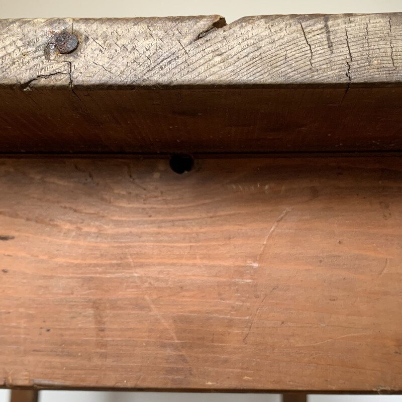 Mesa de granja de madera vintage