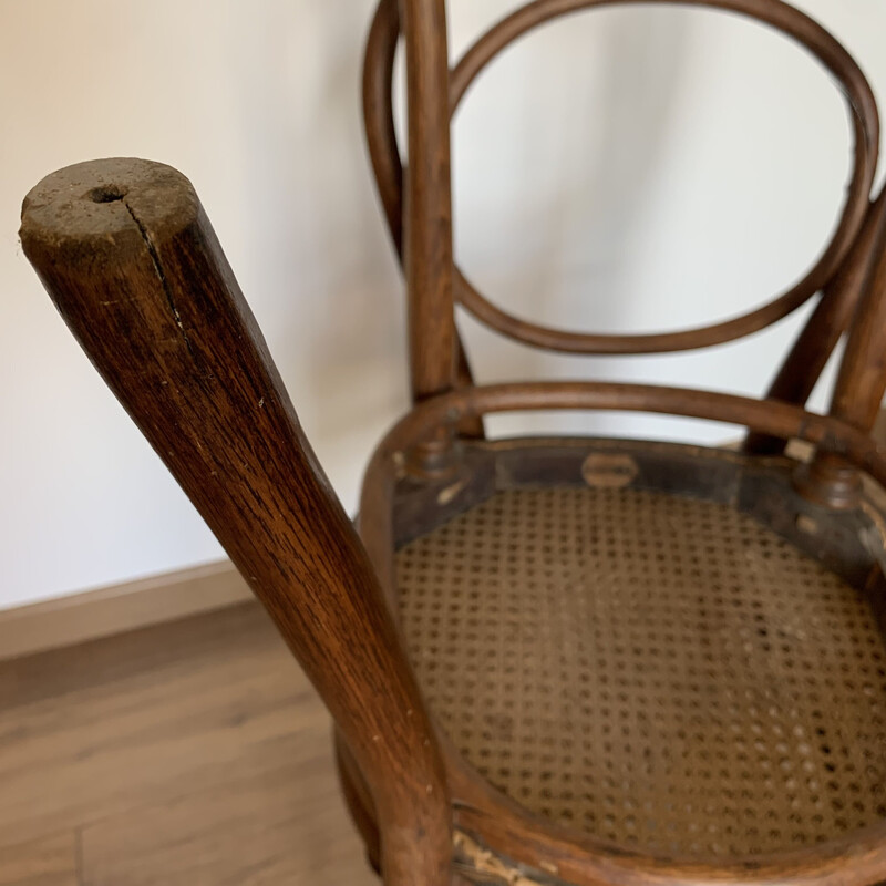 Pair of vintage Thonet chairs model n° 10 in bentwood, 1890