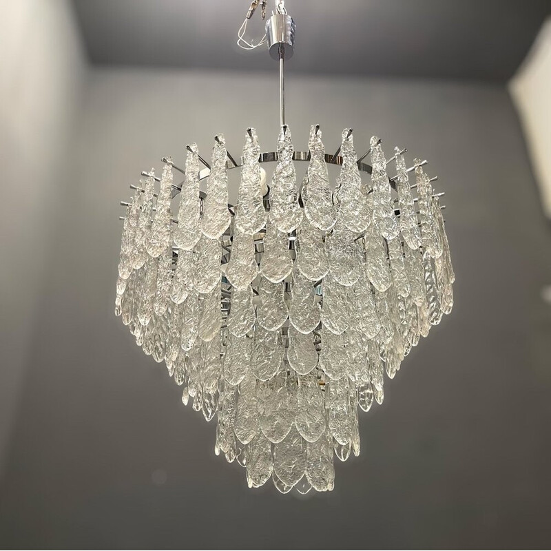 Italian vintage Murano glass chandelier, 1970s