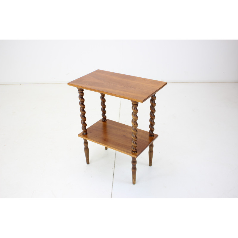 Table d'appoint vintage en bois massif, 1900