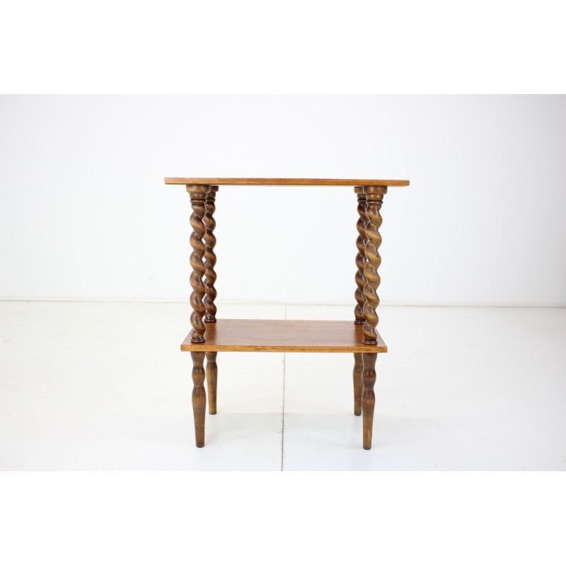 Table d'appoint vintage en bois massif, 1900