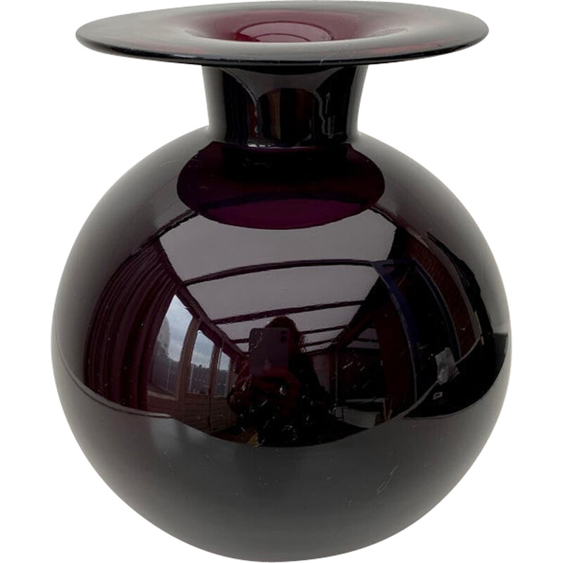 Vintage purple glass vase "Saturnus" by Nanny Still, 1960s