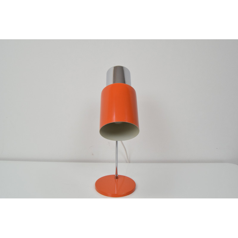 Orangefarbene Tischlampe aus der Mitte des Jahrhunderts von Napako, Tschechoslowakei 1970er Jahre