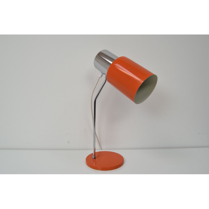 Lampe de table orange vintage par Napako, Tchécoslovaquie 1970