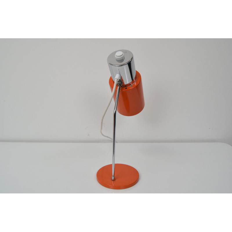 Lampe de table orange vintage par Napako, Tchécoslovaquie 1970