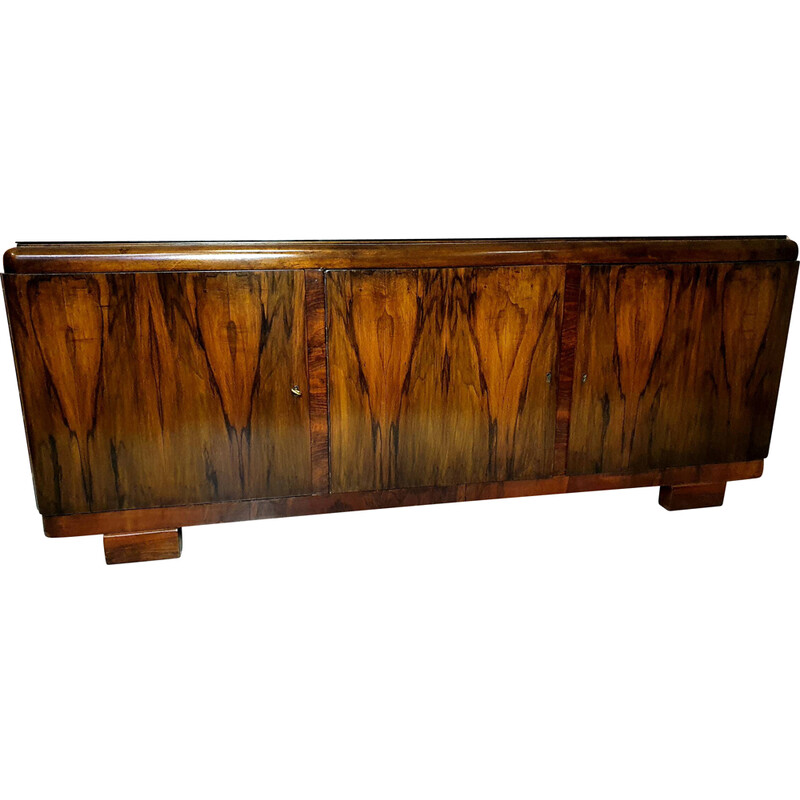 Credenza vintage Art déco a tre ante, Polonia, anni '30