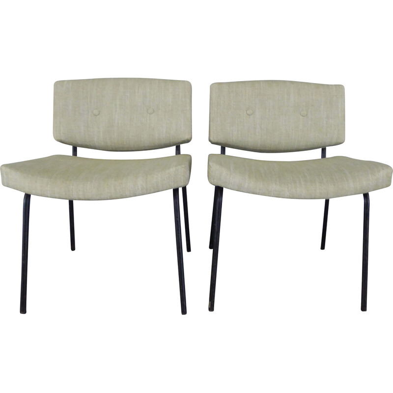 Pair of vintage armchairs by Pierre Guariche for Meurop, 1950-1960