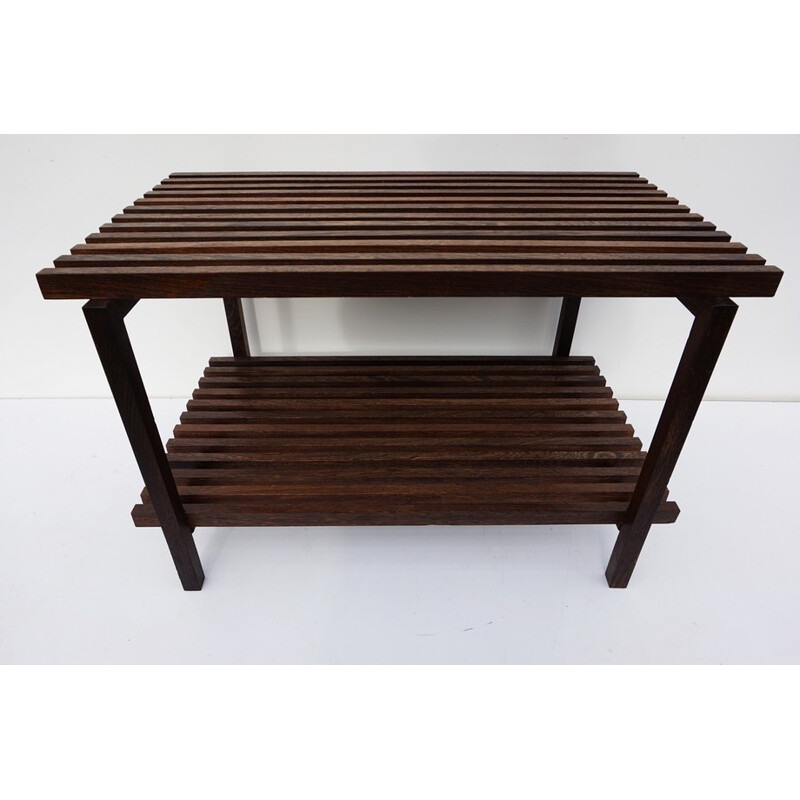 Mid century Architectural Wenge Slat Bench - 1960s