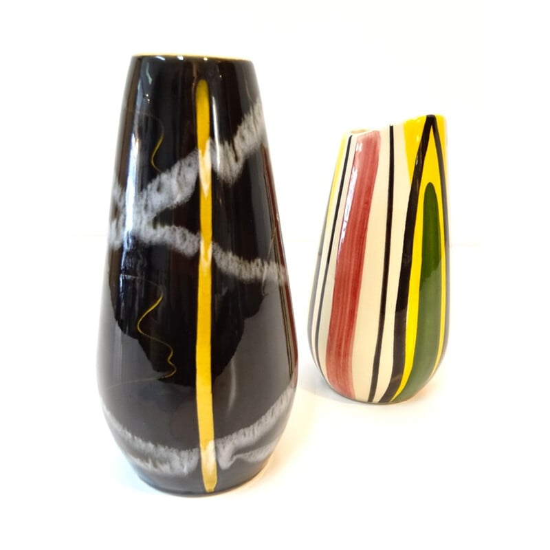 French set of 2 vases - 1950s 