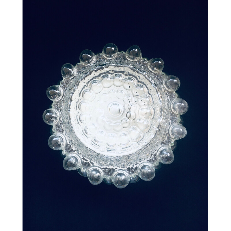 Aplique vintage de vidrio burbuja, Alemania años 60