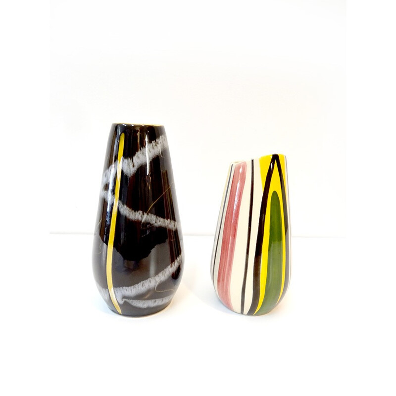 French set of 2 vases - 1950s 