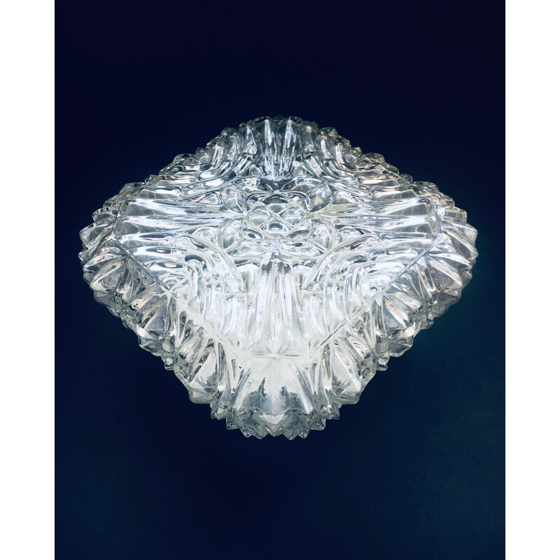 Aplique vintage de cristal de hielo, Alemania años 60