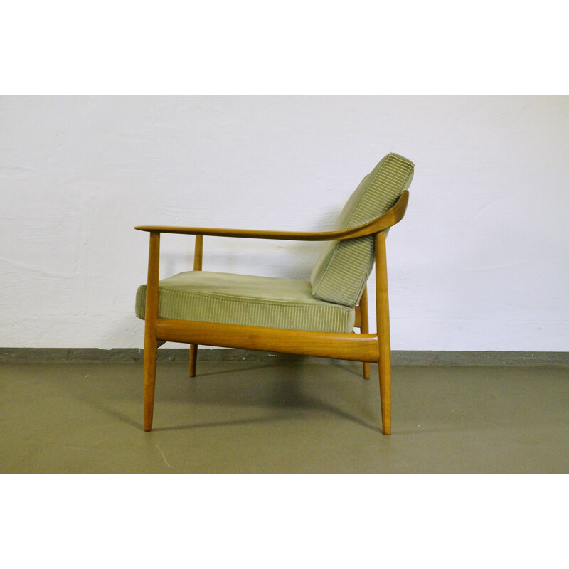 Knoll Antimott armchair in cherrywood, Wilhelm KNOLL - 1960s