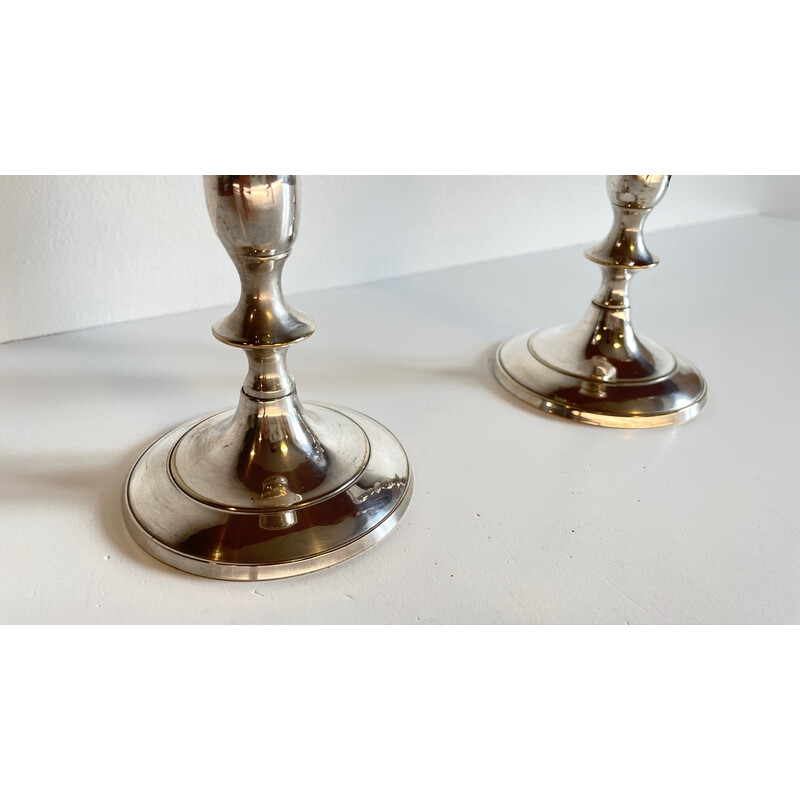 Pair of vintage silver plated candlesticks