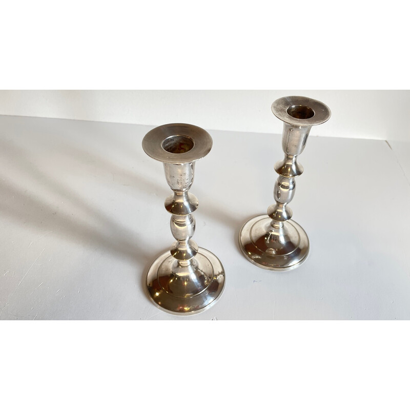 Pair of vintage silver plated candlesticks