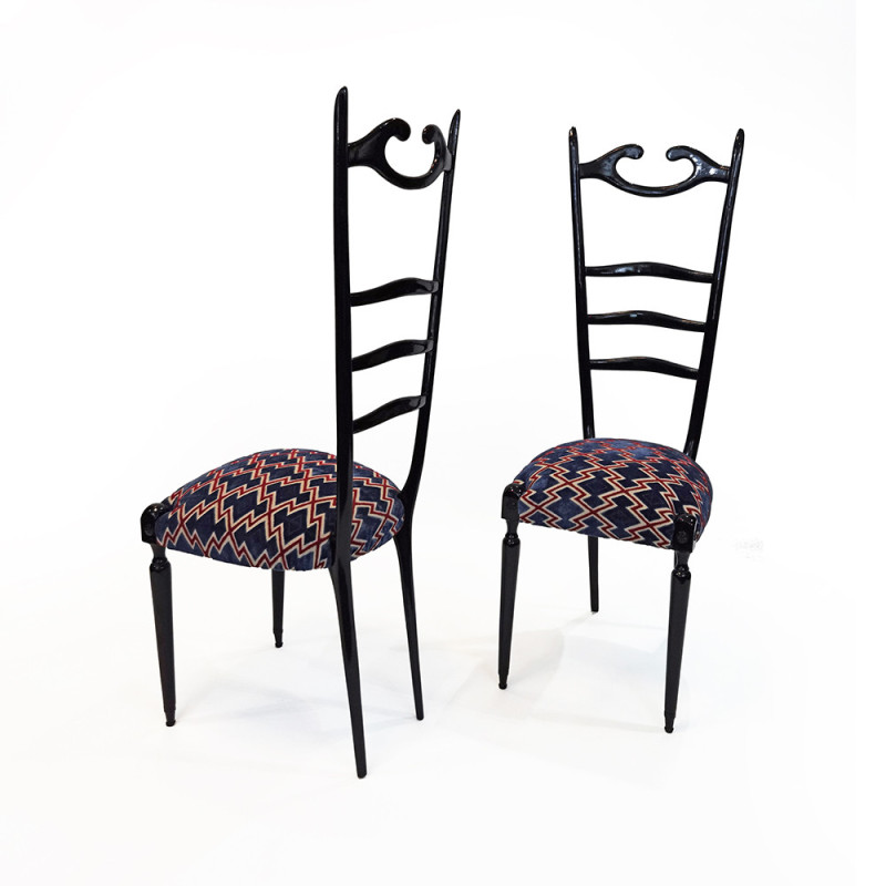 Pair of vintage "Chiavari" chairs by Paolo Buffa, 1950s