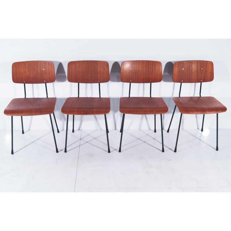 Set of 4 vintage Gispen chairs 1262 by Ar Cordemeyer