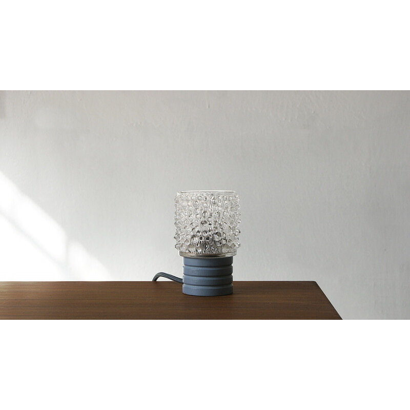 Lampe de table vintage bleue, 1960