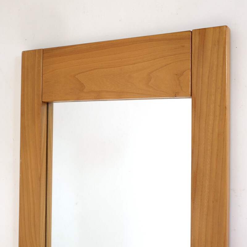 Espelho de pinheiro maciço Vintage da Maison Regain, 1980