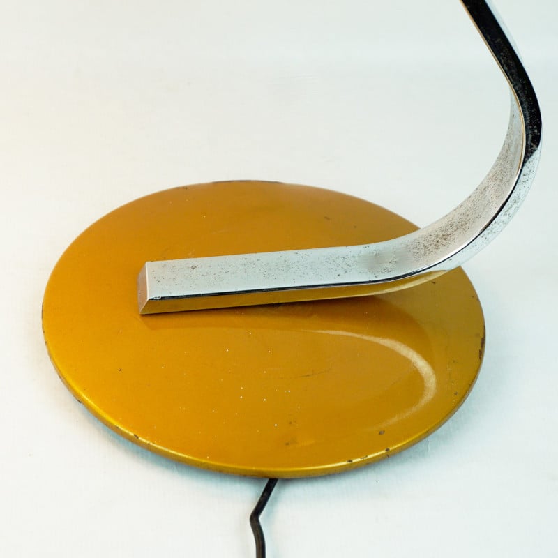 Lampada da tavolo spagnola vintage marrone oro mod. 520 di Fase Madrid, 1960