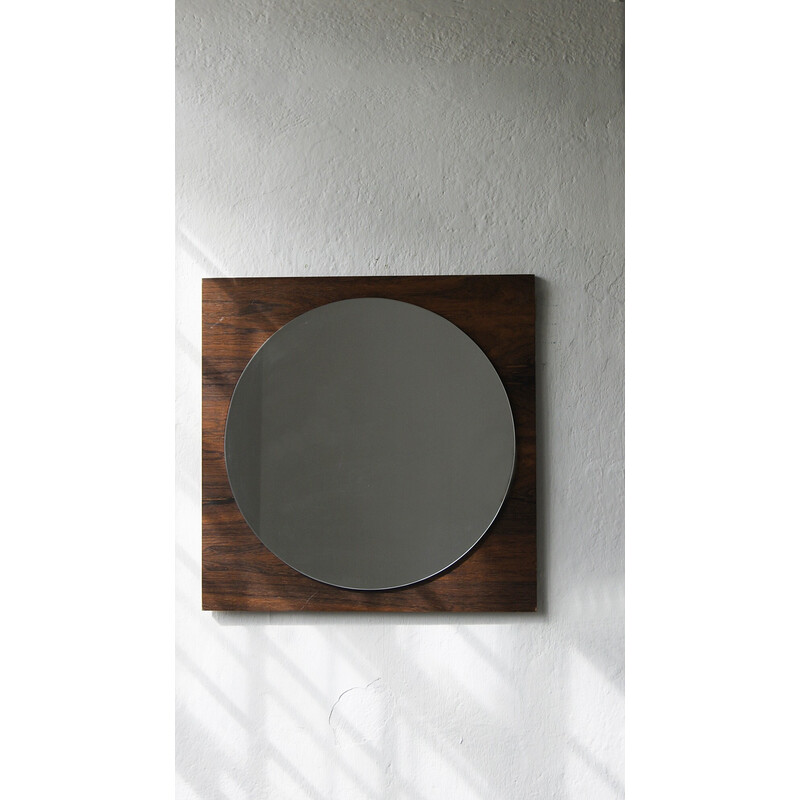 Vintage wall mirror in rosewood veneer