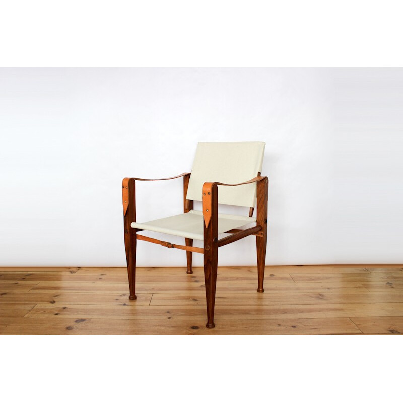 Armchair "safari" Kaare Klint in rosewood Rio - 1970s