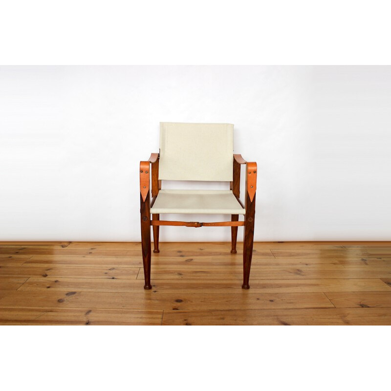 Armchair "safari" Kaare Klint in rosewood Rio - 1970s