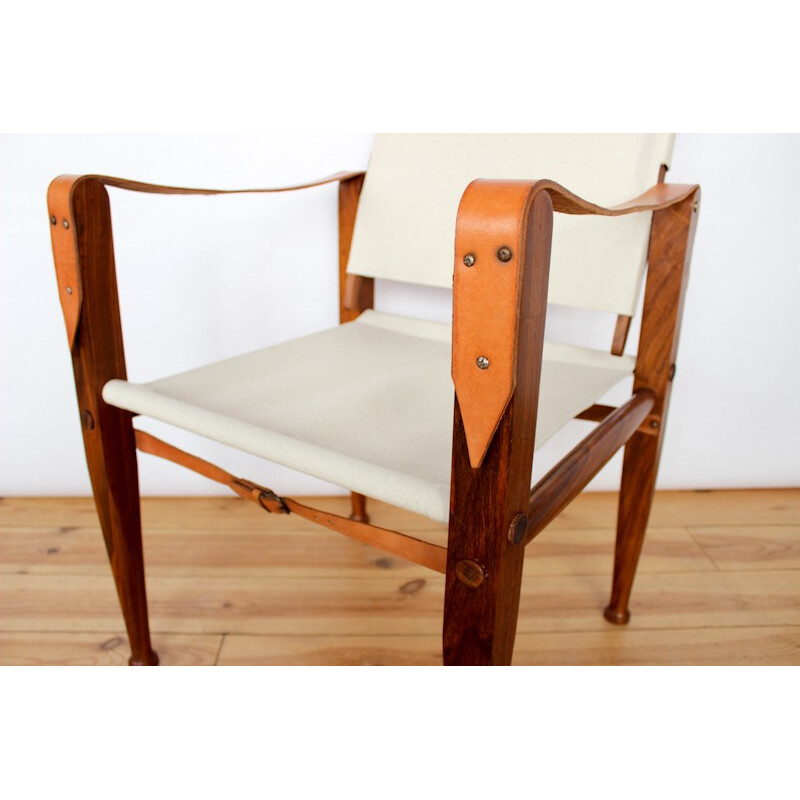 Armchair "safari" Kaare Klint in rosewood Rio - 1970s