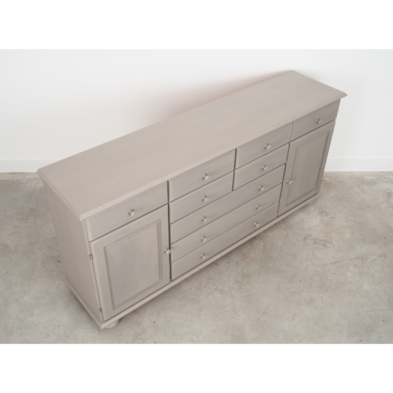 Commode vintage en pin gris, Danemark 1970