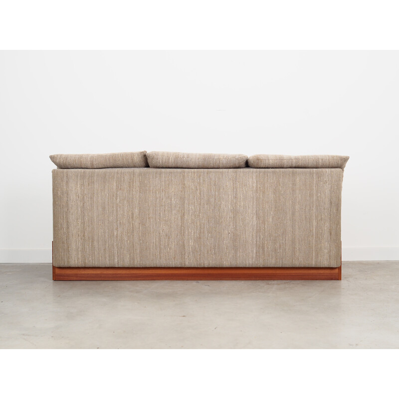 Vintage teak sofa with upholstery, Denmark 1970s