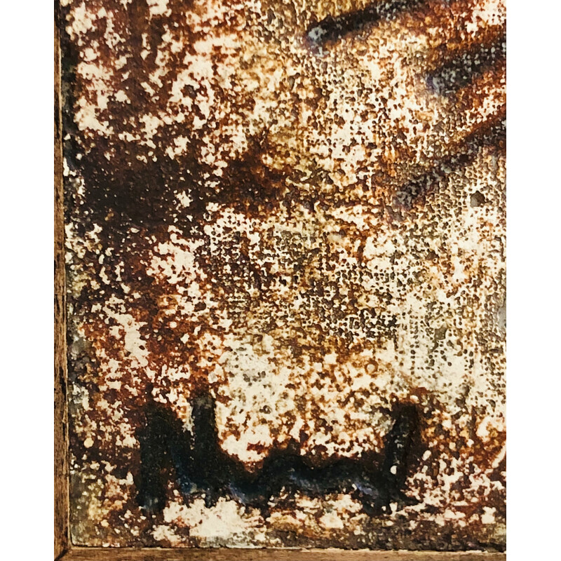 Placa vintage de piedra de lava de François Chaty, 1960