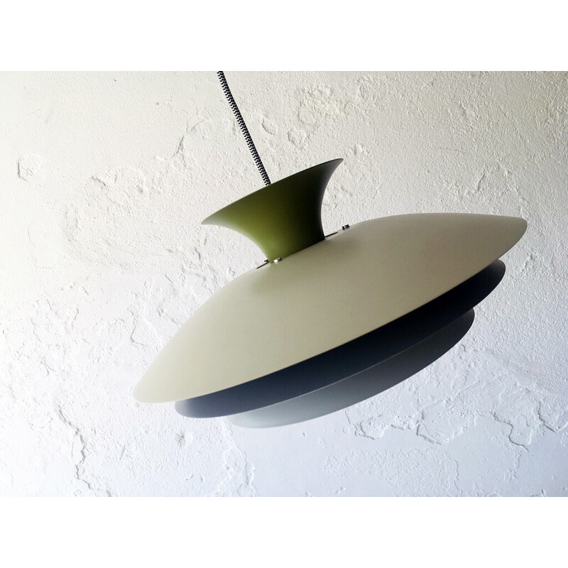 Danish vintage metal pendant lamp, 1970s