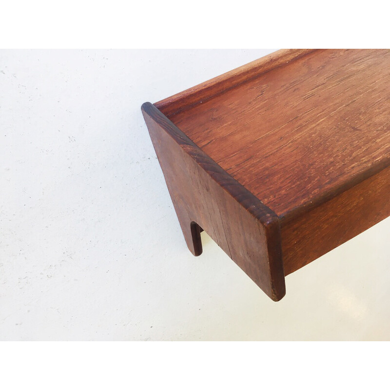 Vintage Danish teak wall drawer, 1960