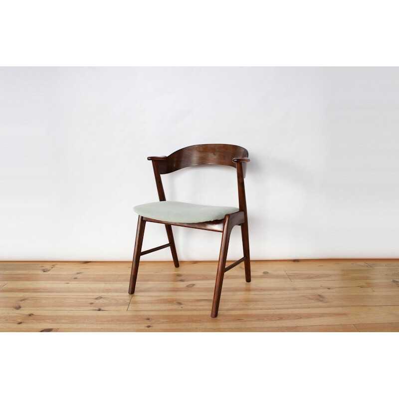 Table chair with chestnut armrests "Kai Kristiansen" 1950s