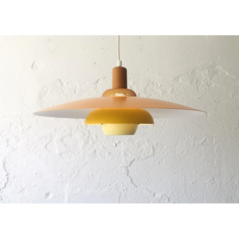 Danish vintage metal pendant lamp, 1970s