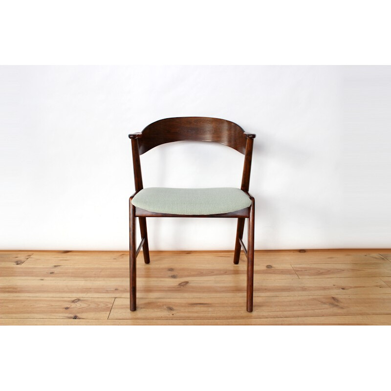 Table chair with chestnut armrests "Kai Kristiansen" 1950s