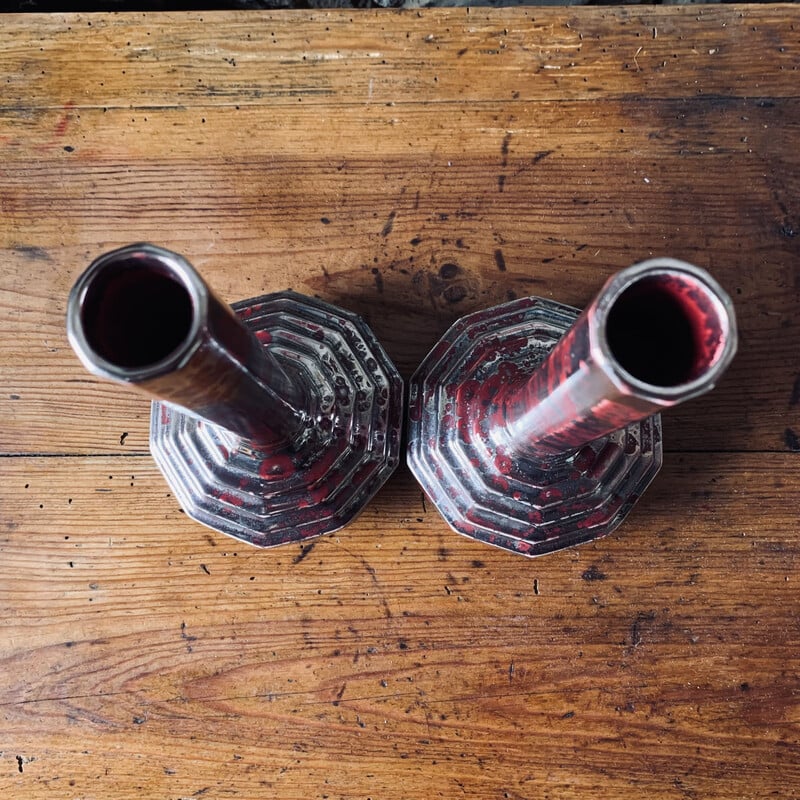 Paire de vases vintage par Fives Lille