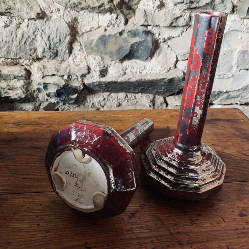 Pair of vintage vases by Fives Lille