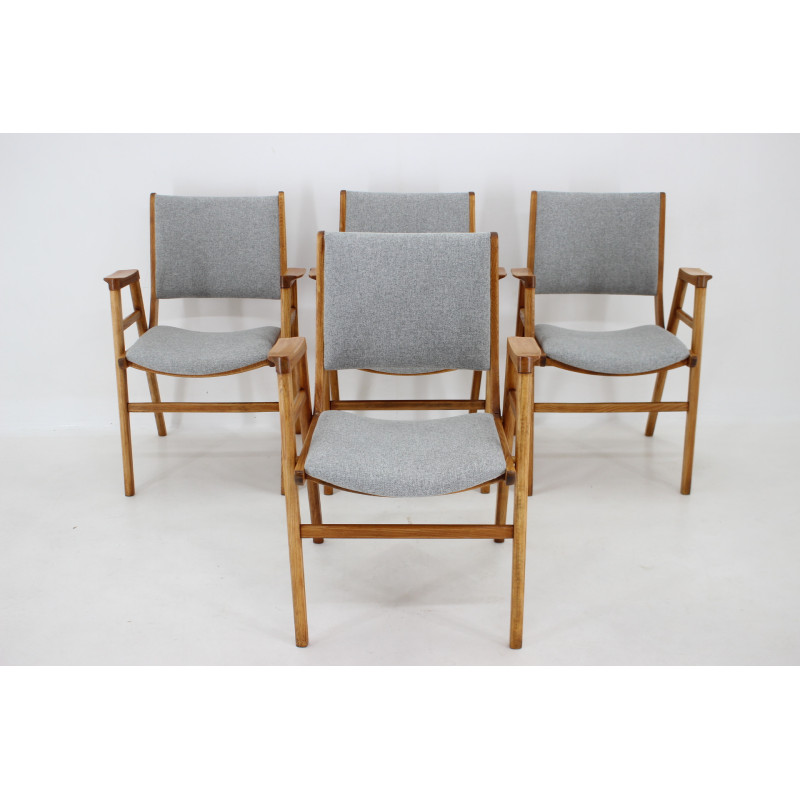 Set of 4 vintage dining chairs by Frantisek Jirak, Czechoslovakia 1960s