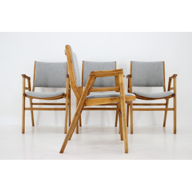 Set of 4 vintage dining chairs by Frantisek Jirak, Czechoslovakia 1960s