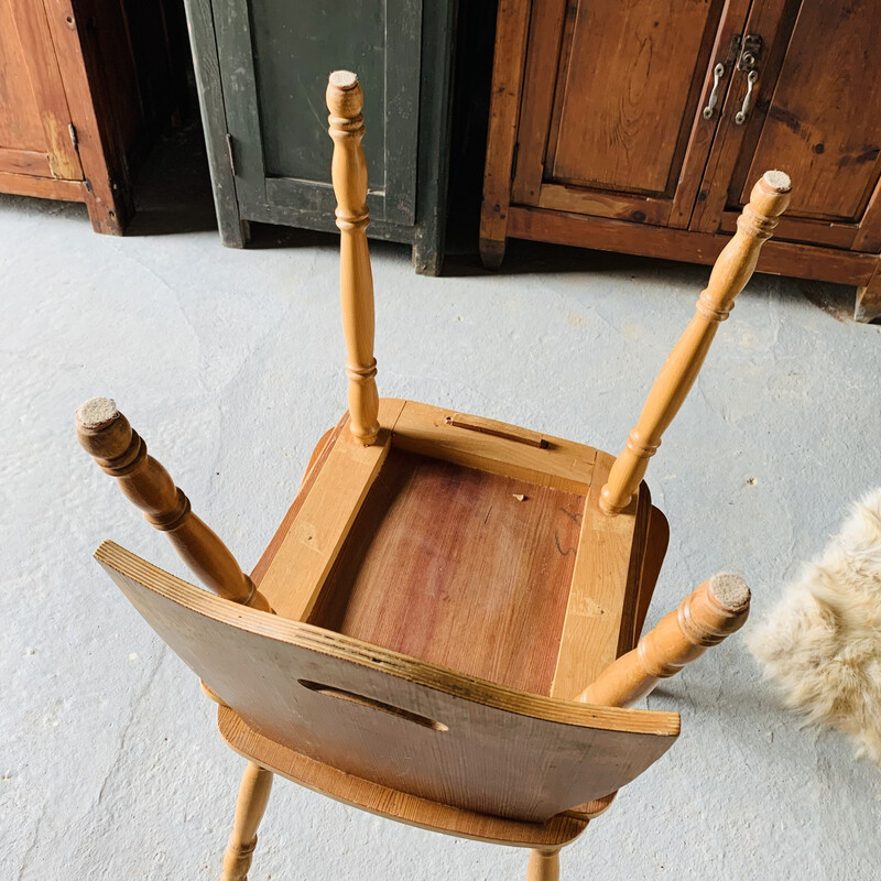 Ein Paar Vintage-Stühle aus blondem Holz, 1960