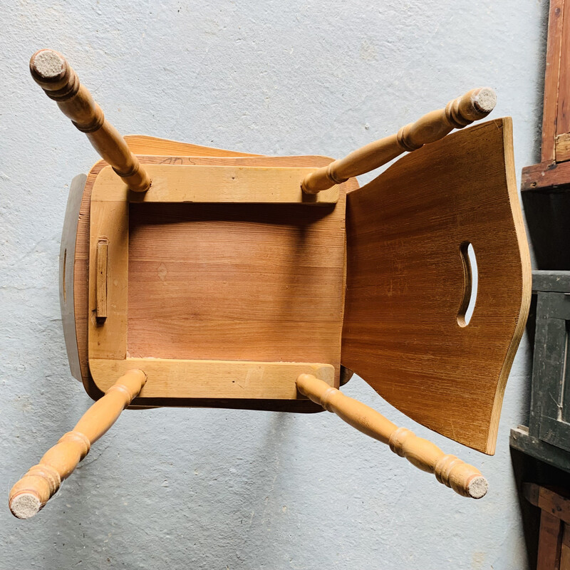 Par de cadeiras de madeira loira vintage, 1960