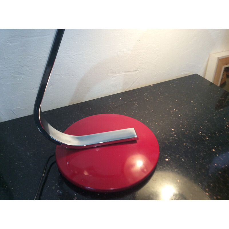 Red vintage Fase desk lamp