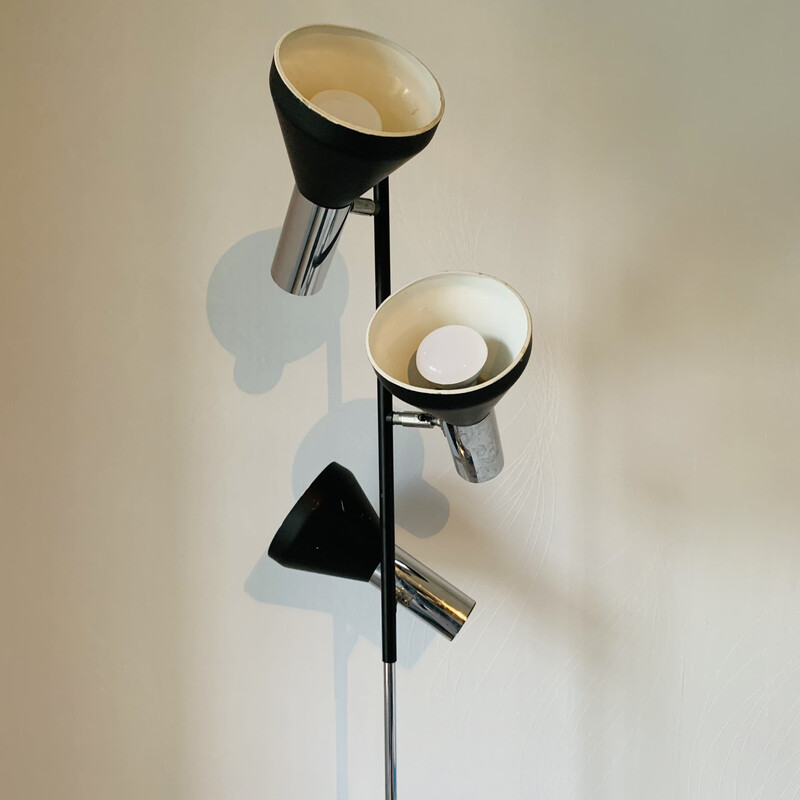 Lampadaire vintage avec 3 projecteurs dbgm par Cosack, 1970