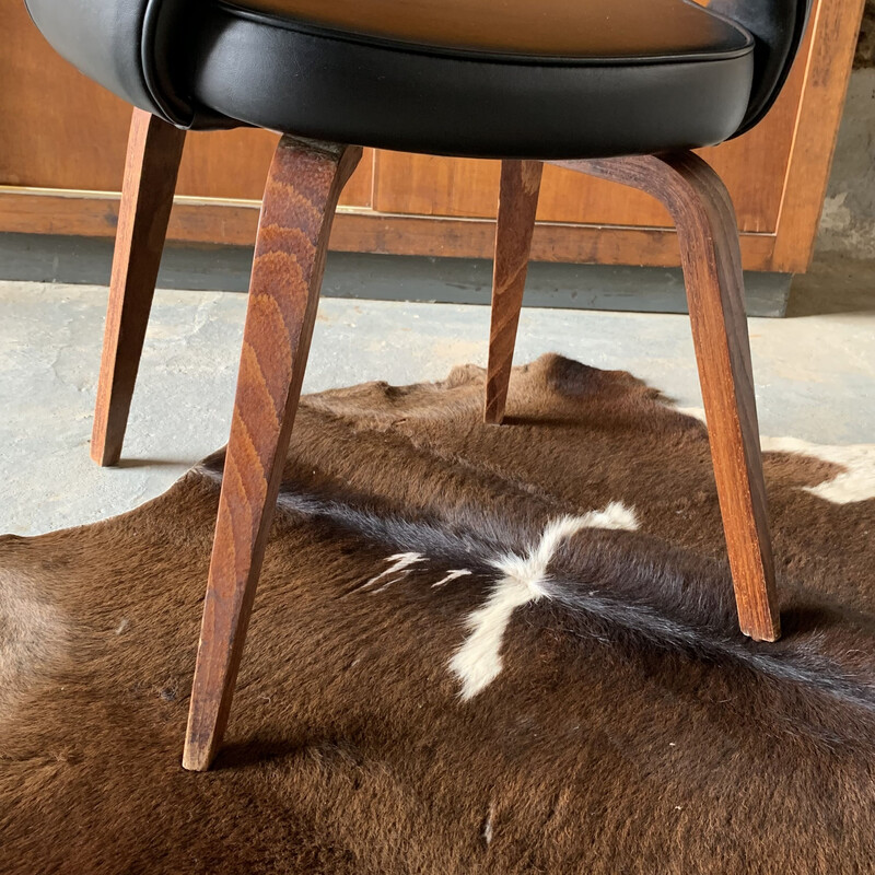 Vintage black chair by Eero Saarinen for Knoll, 1950