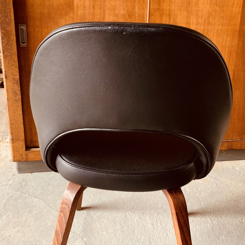 Cadeira preta vintage da Eero Saarinen para Knoll, 1950
