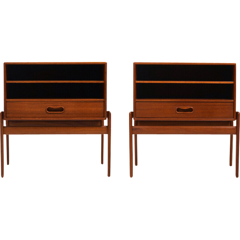 Pair of vintage night stands by Arne Vodder for Vamo Sønderborg, Denmark 1960s