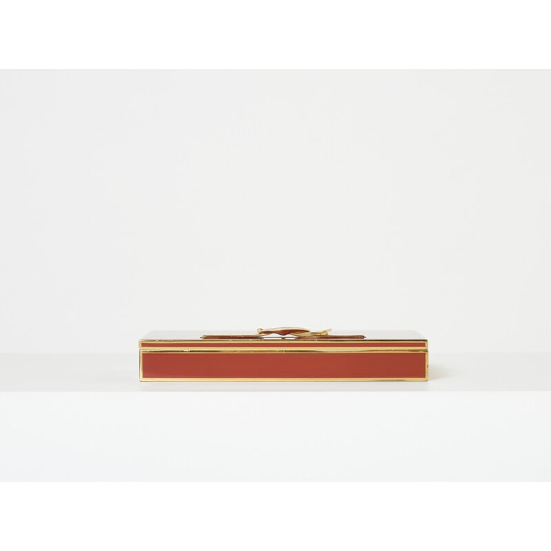 Vintage-Schmuckschatulle aus Messing von Hermès Paris, 1970