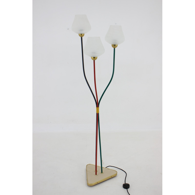 Vintage floor lamp with 3 lights, Czechoslovakia 1960s