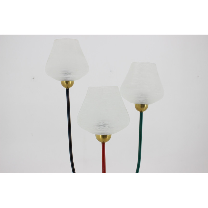 Vintage floor lamp with 3 lights, Czechoslovakia 1960s